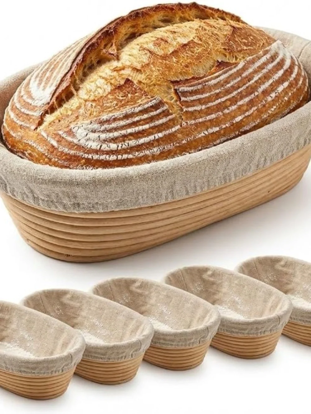 ‼️FINAL WEEKS‼️ Two 10-inch Sourdough Bread Proofing Banneton Basket and Liner